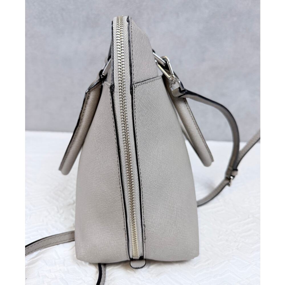 Calvin Klein Gray Black Saffiano Tote Shoulder Bag Crossbody Purse - Picture 5 of 12
